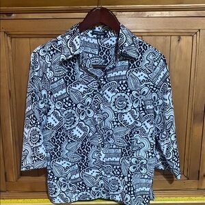 Notations Monochrome Paisley Blouse